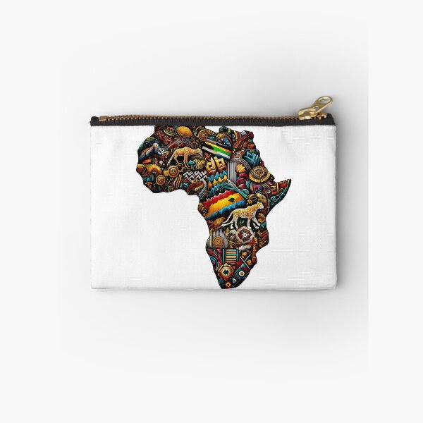 Item preview, Colorful African Map Art | Tribal Animal Culture Pattern Illustration designed and sold by DrawHandArt.