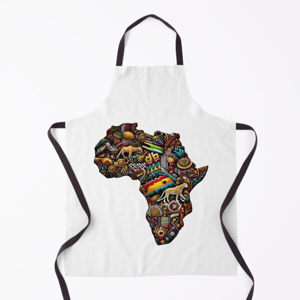 Item preview, Colorful African Map Art | Tribal Animal Culture Pattern Illustration designed and sold by DrawHandArt.