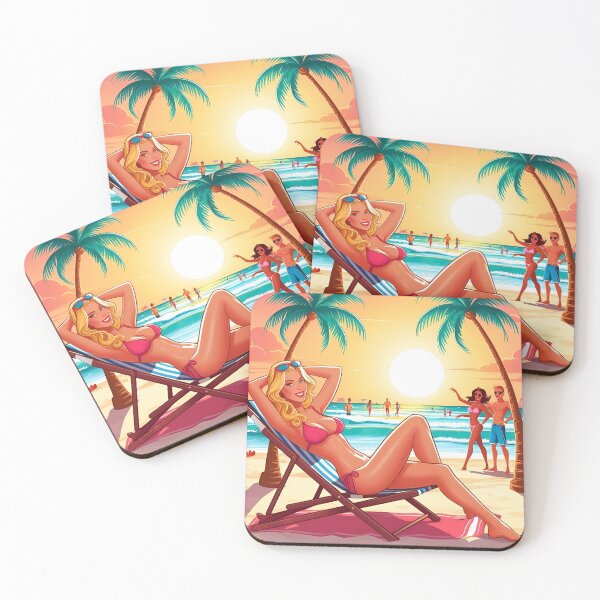 Item preview, Blonde Beauty Sunbathing on the Beach designed and sold by Pigmentra.