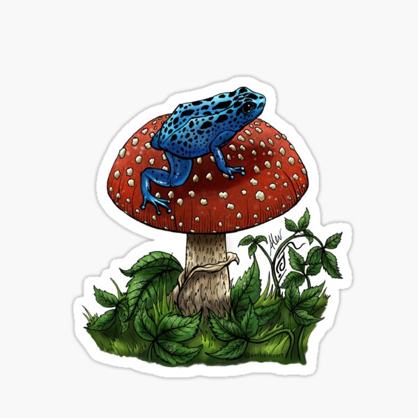 Poison Frog-shroom Sticker