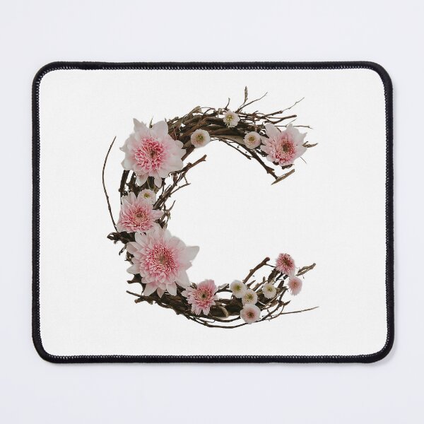 Item preview, Elegant Floral Letter C Design - Pink Botanical Monogram Art 2 designed and sold by Psycho-Crazy.