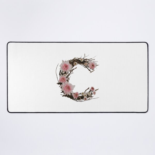 Item preview, Elegant Floral Letter C Design - Pink Botanical Monogram Art 2 designed and sold by Psycho-Crazy.