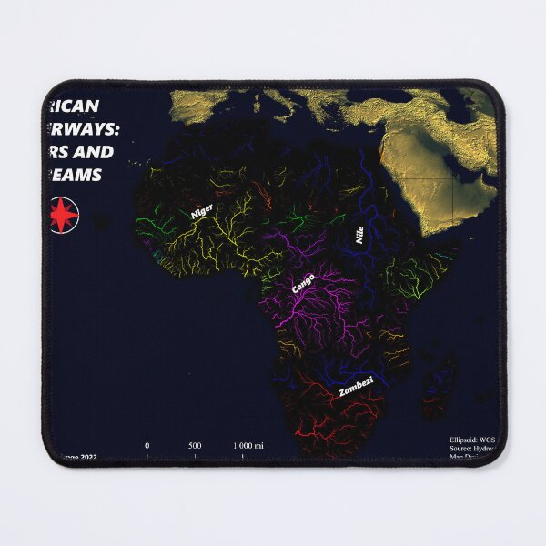 Item preview, Maps of rivers and rivers Africa designed and sold by GeoTechDev.