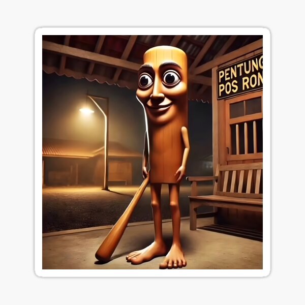 Tung Tung Tung Sahur Brainrot Meme Sticker For Sale By Emeraldeaart