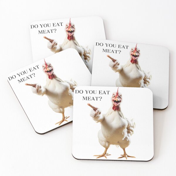 Item preview, Chicken's Bold Question: DO YOU EAT MEAT designed and sold by StyleSketch.