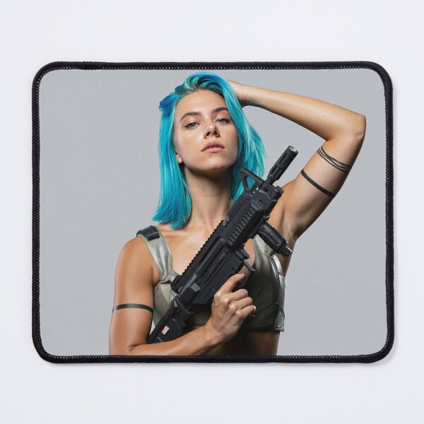 Item preview, Scifi Woman Cyberpunk outfit with fantasy gun RPG Gaming designed and sold by Vintage Designs +.
