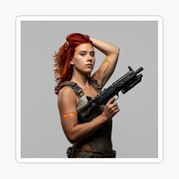 Item preview, Scifi Woman Cyberpunk outfit with fantasy gun RPG Gaming designed and sold by Vintage Designs +.