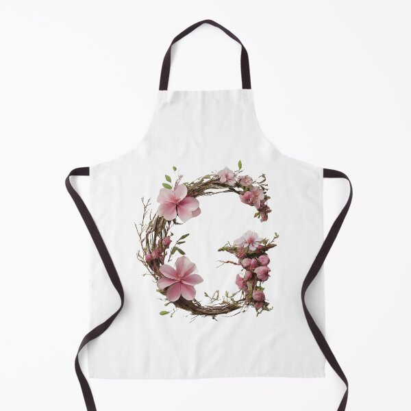 Item preview, Floral Letter G Art Print - Pink Flower Alphabet Monogram designed and sold by Psycho-Crazy.