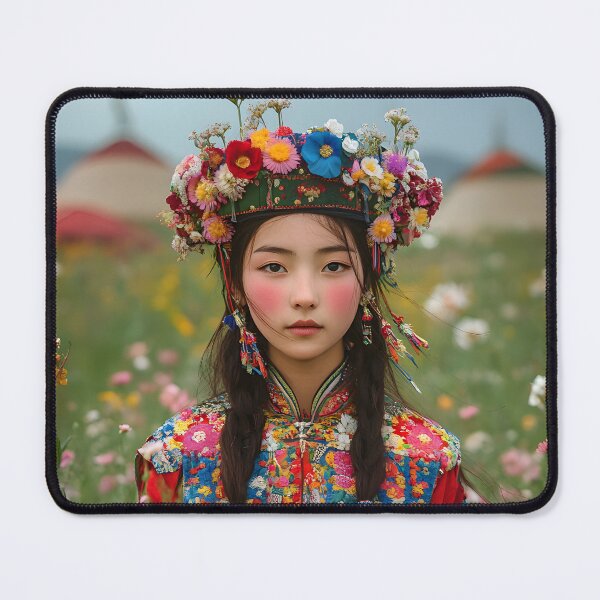 Item preview, Colorful traditional dress in a stunning flower field designed and sold by Artessie.