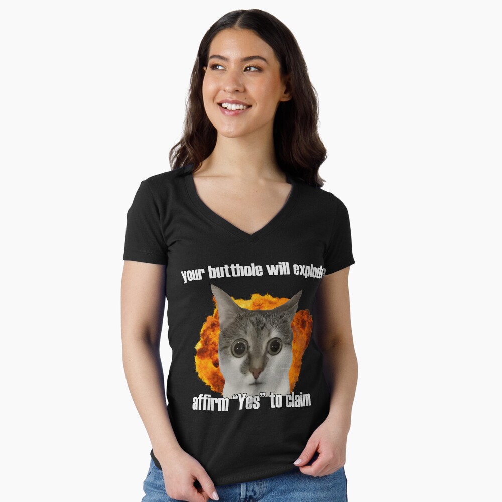 "Your Butthole Will Explode Funny Cat Meme" Sticker for Sale by ...