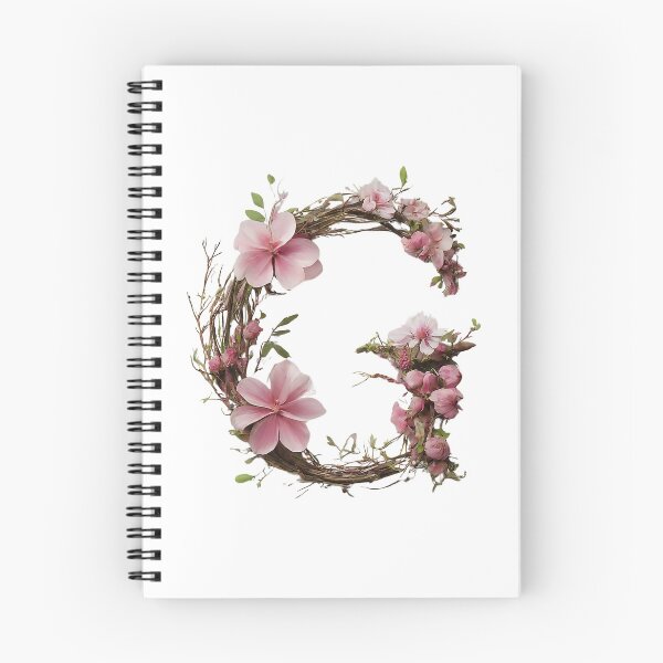 Item preview, Floral Letter G Art Print - Pink Flower Alphabet Monogram 2 designed and sold by Psycho-Crazy.