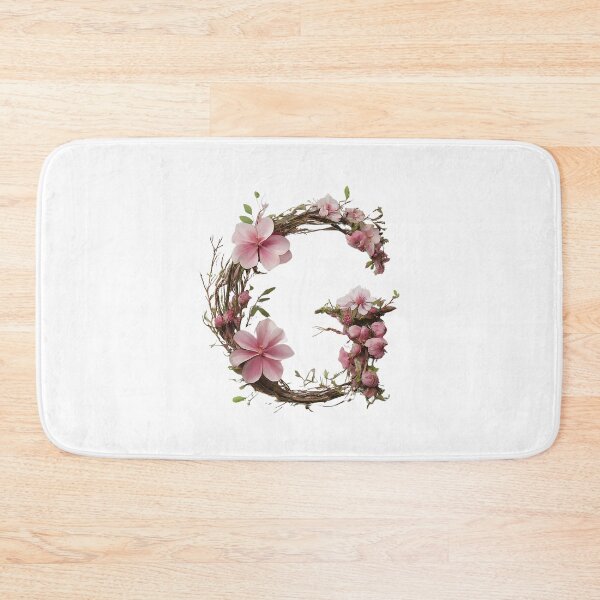 Item preview, Floral Letter G Art Print - Pink Flower Alphabet Monogram 2 designed and sold by Psycho-Crazy.