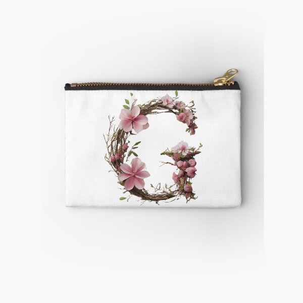 Item preview, Floral Letter G Art Print - Pink Flower Alphabet Monogram 2 designed and sold by Psycho-Crazy.
