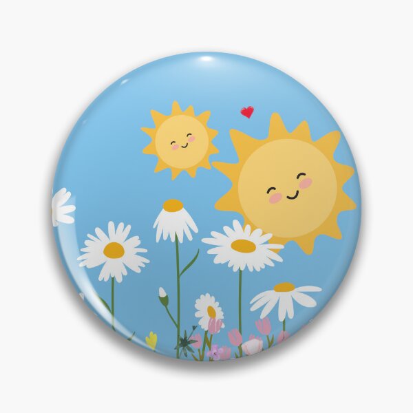 Item preview, Two Smiling Sunny Cartoons Flowers designed and sold by MakeEverything.