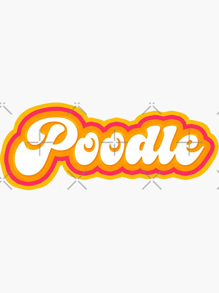 Thumbnail 3 of 3, Sticker, Poodle In Fun Colors For Poodle Lovers designed and sold by K9ish.