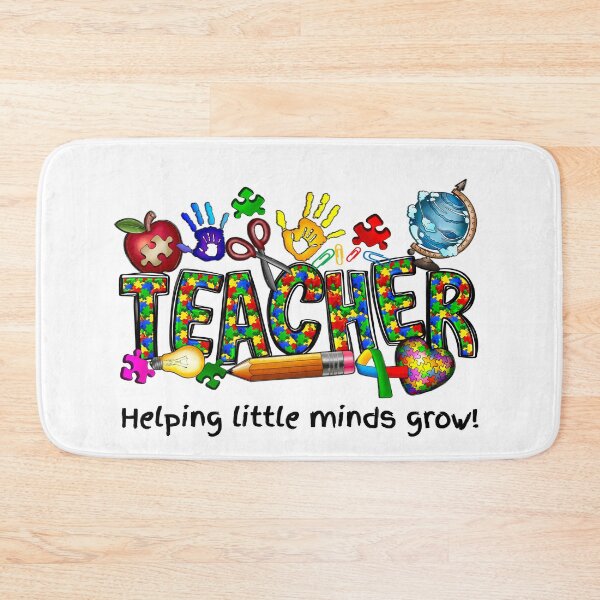 Item preview, Autism Awareness Teacher Graphic – Helping Little Minds Grow designed and sold by WHDProduction45.