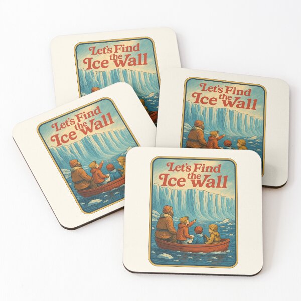 Item preview, Let’s Find the Ice Wall – Funny Flat Earth Map & Conspiracy Theory designed and sold by NatIntrovertSoc.