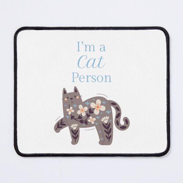 Item preview, I'm a Cat Person-Gray & Blue designed and sold by teesbymcab.