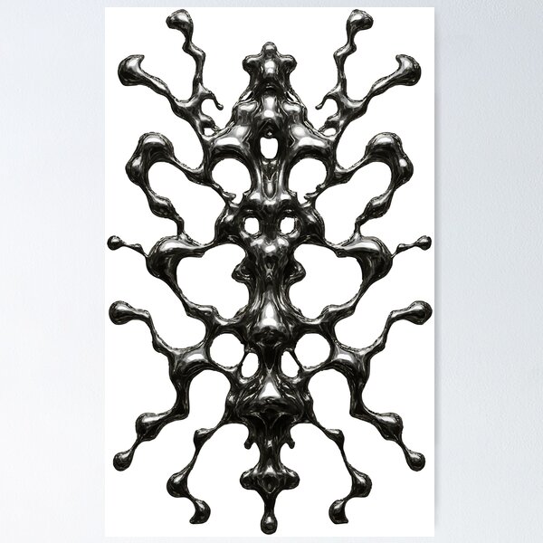 Item preview, Chrome Phantoms – Symmetrical Drip Illusion designed and sold by AbstractAnom.