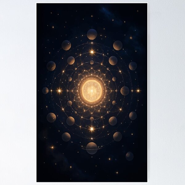 Item preview, Celestial Harmony – Mandala of the Cosmos designed and sold by AbstractAnom.