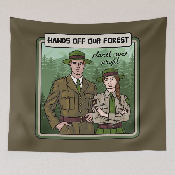 Item preview, Hands Off Our Forest - Planet Over Profit designed and sold by Unhinged Heather.