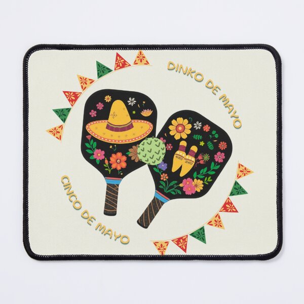 Item preview, Dinko de Mayo funny pickleball paddles in cinco de mayo style designed and sold by ElixirCraft.