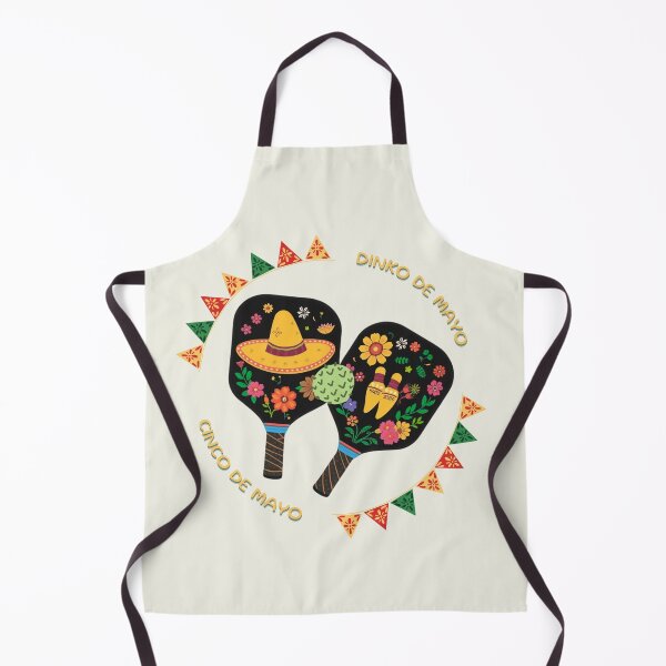 Item preview, Dinko de Mayo funny pickleball paddles in cinco de mayo style designed and sold by ElixirCraft.