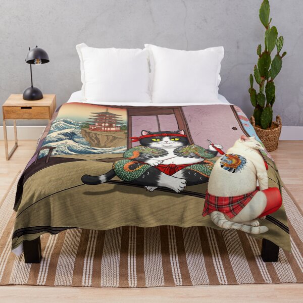 Item preview, Japanese tattoo cat 3D designed and sold by FotoLibreStudio.
