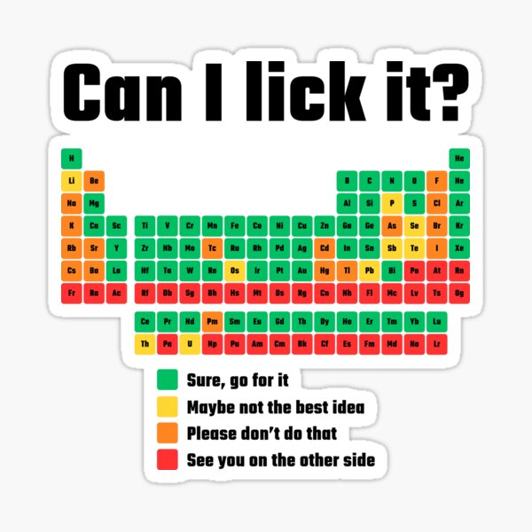 Item preview, Can I Lick It Periodic Table designed and sold by AniArtPL.