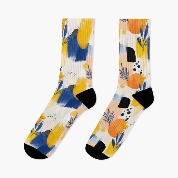 Item preview, Playful Abstract Garden – Bold Mediterranean Print designed and sold by Moisky Patterns.