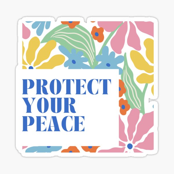 Item preview, PROTECT YOUR PEACE - hippie, spiritual  designed and sold by ADHD-powered-hippie.