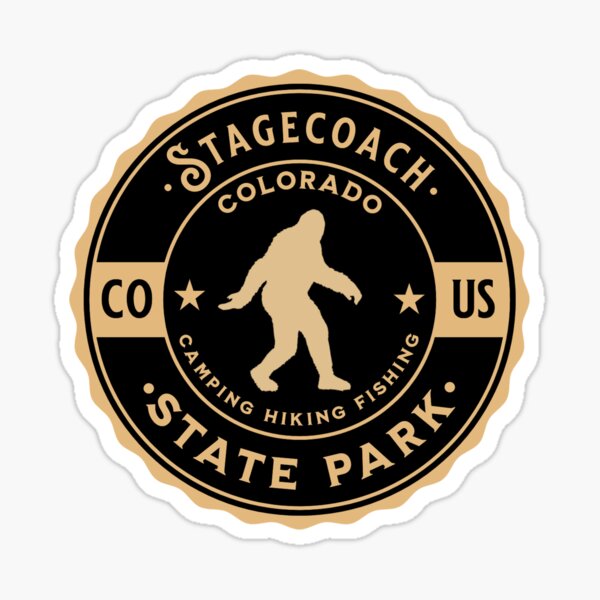 Outdoor Bigfoot Adventure - Stagecoach State Park Colorado Sticker