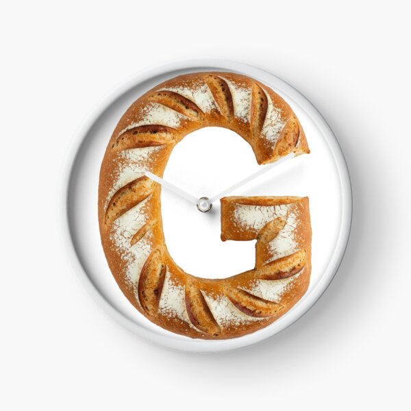 BREAD LETTER G Clock