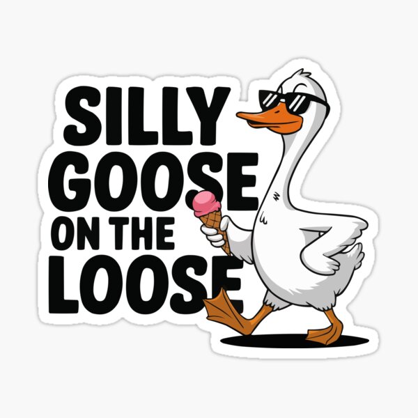 Item preview, Silly Goose on the Loose Funny Goose Humour Summer designed and sold by crisp002.