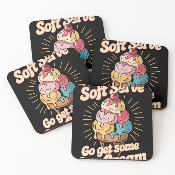 Item preview, Soft Serve Temptation: Playful Ice Cream Typography Art designed and sold by Snap Sell Studio HQ.