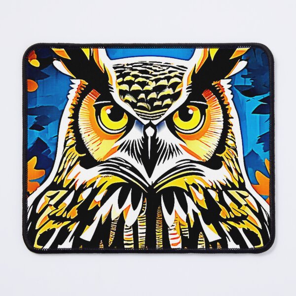 Item preview, Moonlit Owl Gaze Design designed and sold by Health And Fitness Posts e-Store.