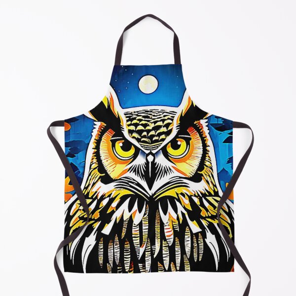 Item preview, Moonlit Owl Gaze Design designed and sold by Health And Fitness Posts e-Store.