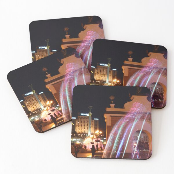 Item preview, Night View of Maidan Nezalezhnosti with Lyadsky Gate and and Dancing Water designed and sold by Maryna Gumenyuk.