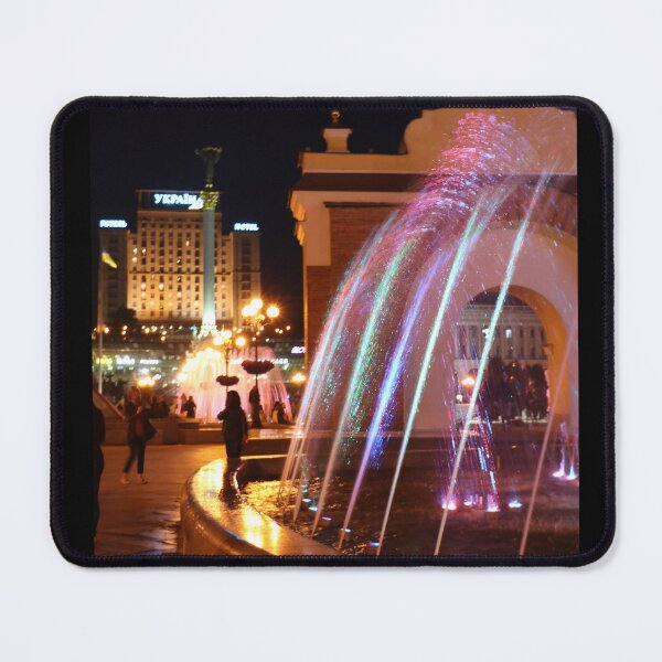 Item preview, Night View of Maidan Nezalezhnosti with Lyadsky Gate and and Dancing Water designed and sold by Maryna Gumenyuk.