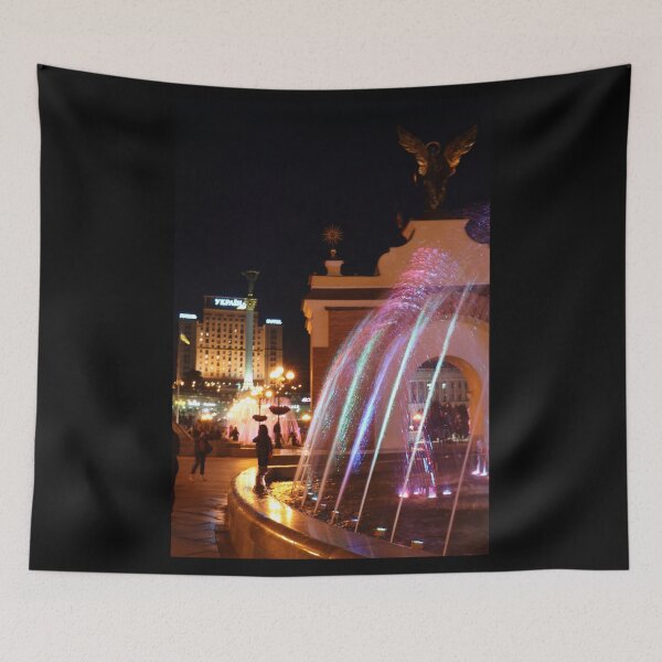 Item preview, Night View of Maidan Nezalezhnosti with Lyadsky Gate and and Dancing Water designed and sold by Maryna Gumenyuk.