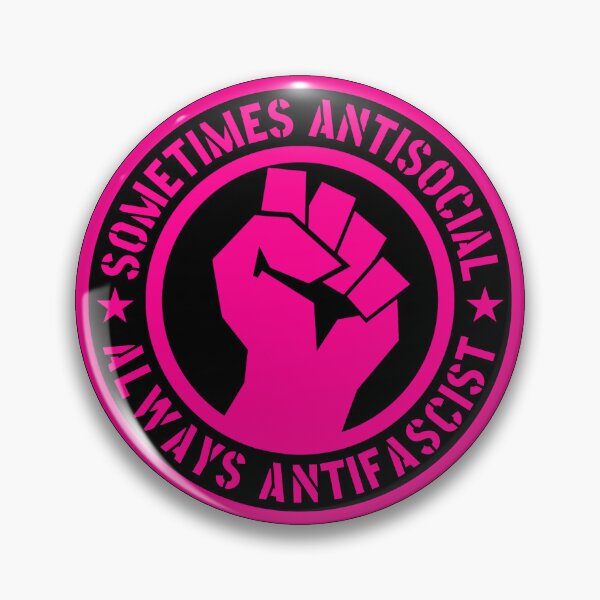 Artikelvorschau, sometimes antisocial - always antifascist (hot pink stencil) entworfen und verkauft von Thelittlelord.