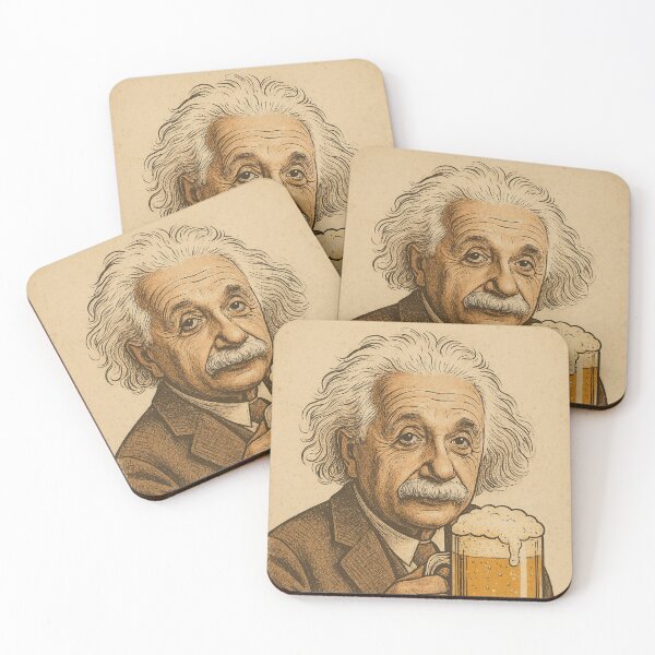 Item preview, albert einstein driking beer designed and sold by martin max.