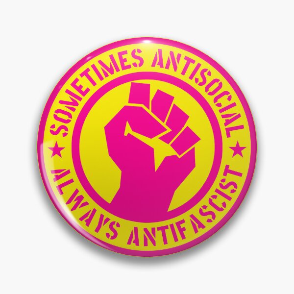 Artikelvorschau, sometimes antisocial - always antifascist (hot pink stencil) entworfen und verkauft von Thelittlelord.