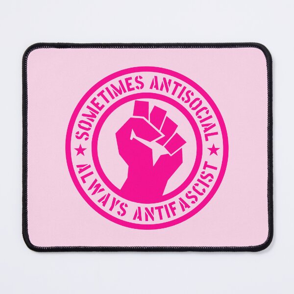 Item preview, sometimes antisocial - always antifascist (hot pink stencil) designed and sold by Thelittlelord.