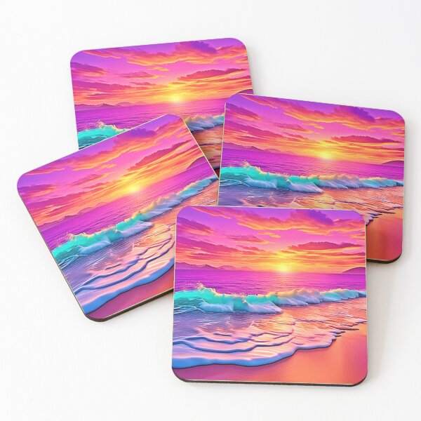 Item preview, Sunset Beach Waves Design designed and sold by Health And Fitness Posts e-Store.