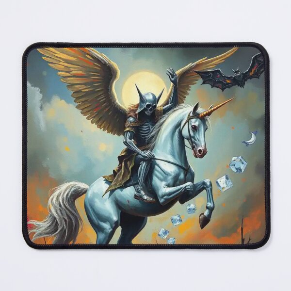 Item preview,  DEATH OF A UNICORN. Angel Of Death Riding A white unicorn  designed and sold by Obinne.