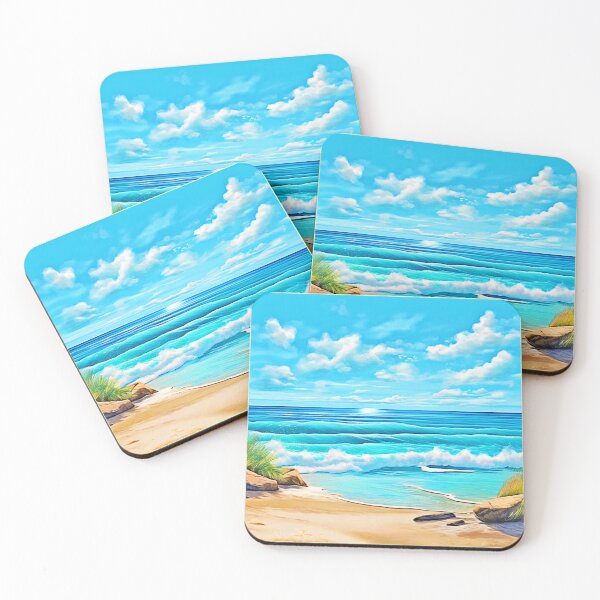 Item preview, Sunny Beach Waves Design designed and sold by Health And Fitness Posts e-Store.