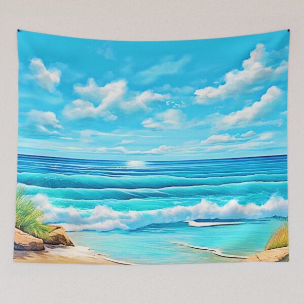 Item preview, Sunny Beach Waves Design designed and sold by Health And Fitness Posts e-Store.