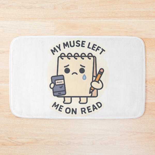 Item preview, My Muse Left Me On Read – Funny Artist Sticker for Creative Burnout designed and sold by WAUZ.