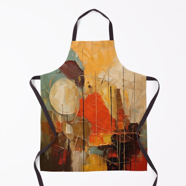 Item preview, Earth Tone Abstract Painting – Thick Paint & Geometric Shapes – Modern Art Style designed and sold by CattlettArt.